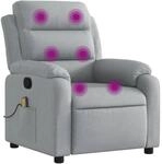 vidaXL Massage-Relaxsessel Hellgrauer Stoff 3205723