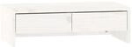vidaXL Monitorst&auml;nder Wei&szlig; 50x27x15 cm Massivholz Kiefer 813955
