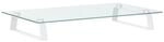 vidaXL Monitorst&auml;nder Wei&szlig; 60x35x8 cm Hartglas und Metall 374220