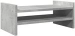 vidaXL Monitorst&auml;nder Betongrau 50x27x20 cm Holzwerkstoff 854781