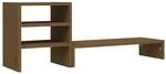 vidaXL Monitorst&auml;nder Honigbraun 81x20x30 cm Massivholz Kiefer 813997