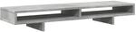 vidaXL Monitorst&auml;nder Betongrau 100x27x15 cm Holzwerkstoff 854754