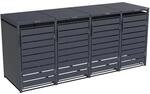 weka Metall-M&uuml;lltonnenbox Gary 4er, Metall, Anthrazit