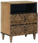 vidaXL Bettkasten Braun 50 x 33 x 60 cm Massivholz Mango 4018342