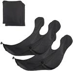 Relaxdays Bartsch&uuml;rze 2er Set Polyester Schwarz mit Saugn&auml;pfen 125 cm x 70 cm