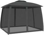 vidaXL Pavillon mit Doppeldach & Netzw&auml;nden Anthrazit 2,93x2,93m Stahl 368449
