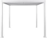 Beliani Garten-Pergola FORNOLI Weiss 310x310x250