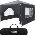 ECD Germany Pop Up Pavillon 3x3 m Anthrazit Faltpavillon Wasserdicht
