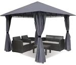 Sekey Pavillon 300x300 cm mit 4 Seitenteilen Wasserdicht Windfest Sonnenschutz