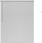 vidaXL Fensterjalousie mit Vorh&auml;ngen Silber Aluminium 42005932