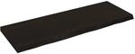 vidaXL Wandregal Dunkelbraun 140x50x2-6cm Massivholz Eiche Behandelt 363825
