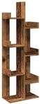 vidaXL B&uuml;cherregal Altholz-Optik 48x25,5x140 cm Holzwerkstoff 856694