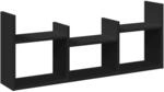 vidaXL Wandschrank 100x18x40 cm Schwarz Holzwerkstoff 854797