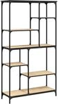 vidaXL B&uuml;cherregal Sonoma-Eiche 99x35,5x176 cm Holzwerkstoff und Stahl