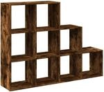 vidaXL Raumteiler-B&uuml;cherregal 3 Stufen R&auml;uchereiche 137,5x29x103,5 cm 857980