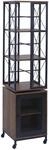 MCW B&uuml;cherregal P13 Rollen Drehbar Metall Industrial Melamin 162x40x42cm...
