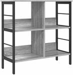 vidaXL B&uuml;cherregal Graues Sonoma 82 x 32 x 79 cm Holzwerkstoff 883997