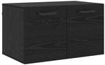 vidaXL Wandschrank Wandmontiert Schwarz Eichen-Optik 60 x 36,5 x 35 cm 879554
