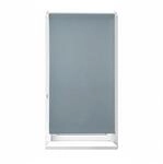 Relaxdays Verdunkelungsrollo Aluminium Stoff Grau Blickdicht Thermo 90 cm x 210 cm