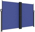 Furnicato Seitenmarkise Ausziehbar Blau 160x1200 Cm