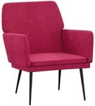 vidaXL Sessel Weinrot 62x79x79 cm Samt 351376