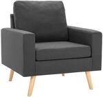 vidaXL Sessel Dunkelgrau Stoff Modell 13