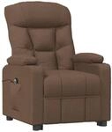 vidaXL Relaxsessel Elektrisch Braun Stoff 3098819