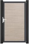 GroJa Tor 1-flg. Basicline Schmal 100 cm x 180 cm Sheffield Oak Rahmen DB703