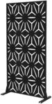 ML-Design Metall-Sichtschutz Torino 90x180 cm Schwarz aus Stahl
