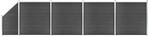 vidaXL Zaunelement Set WPC 792x 105-186 cm Schwarz 3070440