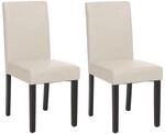 CHEFGASTRO Esszimmerstuhl 2er-Set Klassisch & Zeitlos 90x43x56cm Sitzh&ouml;he 45cm