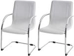 CHEFGASTRO Esszimmerstuhl 2er-Set Sammy 93x56x56cm Sitzh&ouml;he 47cm Stahl Wei&szlig;