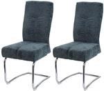 CHEFGASTRO Esszimmerstuhl 2er-Set Gepolstert 105x46x60cm Sitzh&ouml;he 53cm Metall
