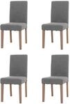 CHEFGASTRO Esszimmerstuhl 4er-Set Klassisch & Zeitlos 90x42x50cm Sitzh&ouml;he 47cm