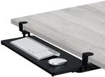Relaxdays Tastaturablage MDF Schwarz Ausziehbar 78 cm x 24 cm x 11 cm 2,4 kg