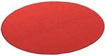 Snapstyle Sisal Natur Teppich Rund Rot 133x133cm