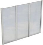 Skan Holz Seitenwand m. Polycarbonatplatten (FS) 255 x 200 cm Fichte Wei&szlig;