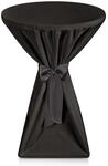 Beautissu Premium Stehtischhusse &oslash; 70cm Schwarz