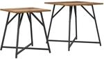 vidaXL Beistelltisch-Set 2-Tlg Altes Holz und Schwarz 50 x 50 x 50 cm 869730