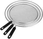 Relaxdays Pfannen Spritzschutz Edelstahl Schwarz Feinmaschig 3er Set 1 cm x 33 cm x