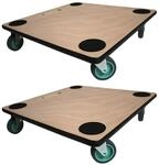 PROREGAL Transportroller 4 Rollen HxBxT 11,5x50x50 cm Traglast 150kg Sperrholzplatte