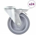 vidaXL 24 Stk Lenkrollen mit R&uuml;ckenloch 100 mm 277869