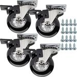 SOTECH 4 St&uuml;ck M&ouml;belrolle SWIFT &Oslash;50 mm Schwarz mit Feststeller inkl....