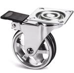SOTECH Design M&ouml;belrolle BOBBY &Oslash;75 mm Aluminiumrad mit Bremse Tragkraft Bis...