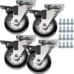 SOTECH 4 St&uuml;ck M&ouml;belrolle SWIFT &Oslash;75 mm Schwarz mit Feststeller inkl....