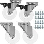 SOTECH SET 2 und 2 M&ouml;belrolle SWIFT Transparent &Oslash;75 mm inkl. SchraubenSET 2...