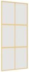 vidaXL Schiebet&uuml;r Golden 90x205 cm Matt ESG-Glas und Aluminium 155158