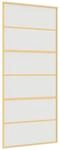 vidaXL Schiebet&uuml;r Golden 90x205 cm Matt ESG-Glas und Aluminium 155164