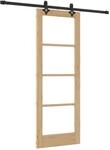 vidaXL Schiebet&uuml;r ORKDAL Natur und Schwarz 73,5 x 198,5 cm 3332155