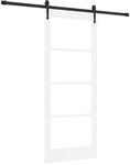 vidaXL Schiebet&uuml;r Wei&szlig; und Schwarz 83 x 202 cm 3332390